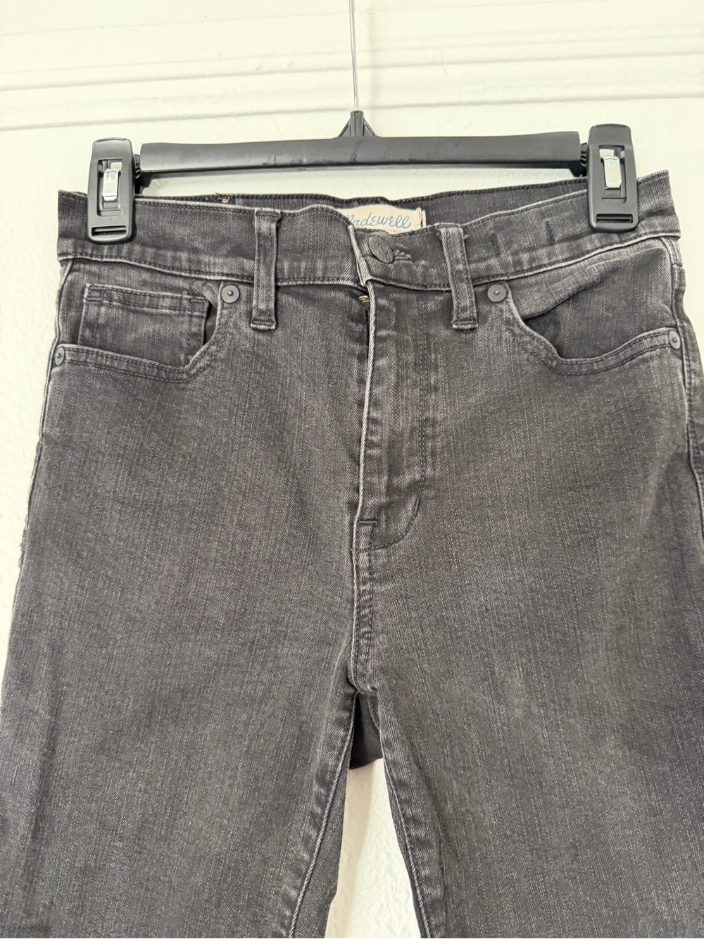 Madewell Black High-Rise Skinny Jeans Black Gray - Picture 5 of 7